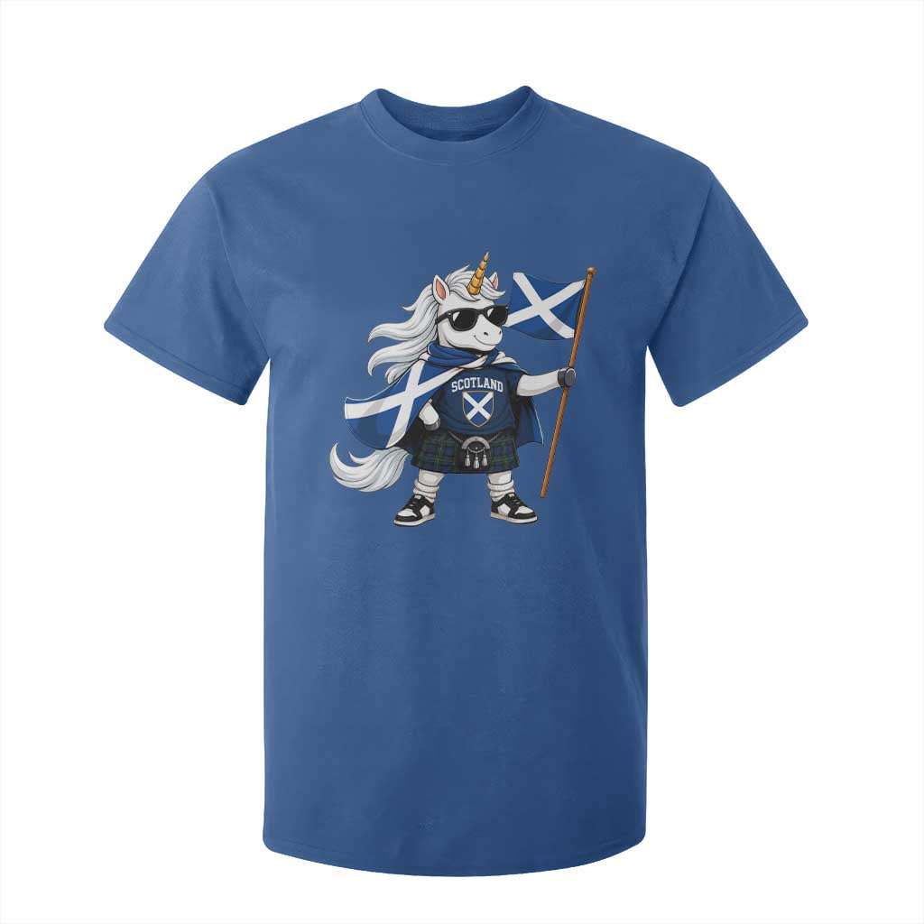 Funny Scotland Unicorn T Shirt For Kid Cool Scottish Unicorn with Kilt Flag Scotland Pride Football Fans