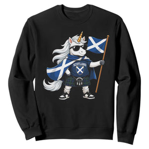 Funny Scotland Unicorn Sweatshirt Cool Scottish Unicorn with Kilt Flag Scotland Pride Football Fans
