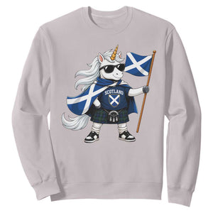 Funny Scotland Unicorn Sweatshirt Cool Scottish Unicorn with Kilt Flag Scotland Pride Football Fans