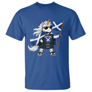 Funny Scotland Unicorn T Shirt Cool Scottish Unicorn with Kilt Flag Scotland Pride Football Fans