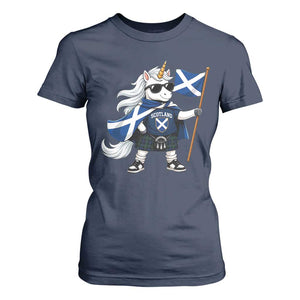 Funny Scotland Unicorn T Shirt For Women Cool Scottish Unicorn with Kilt Flag Scotland Pride Football Fans