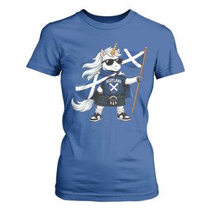 Funny Scotland Unicorn T Shirt For Women Cool Scottish Unicorn with Kilt Flag Scotland Pride Football Fans