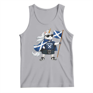 Funny Scotland Unicorn Tank Top Cool Scottish Unicorn with Kilt Flag Scotland Pride Football Fans