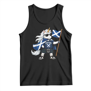 Funny Scotland Unicorn Tank Top Cool Scottish Unicorn with Kilt Flag Scotland Pride Football Fans