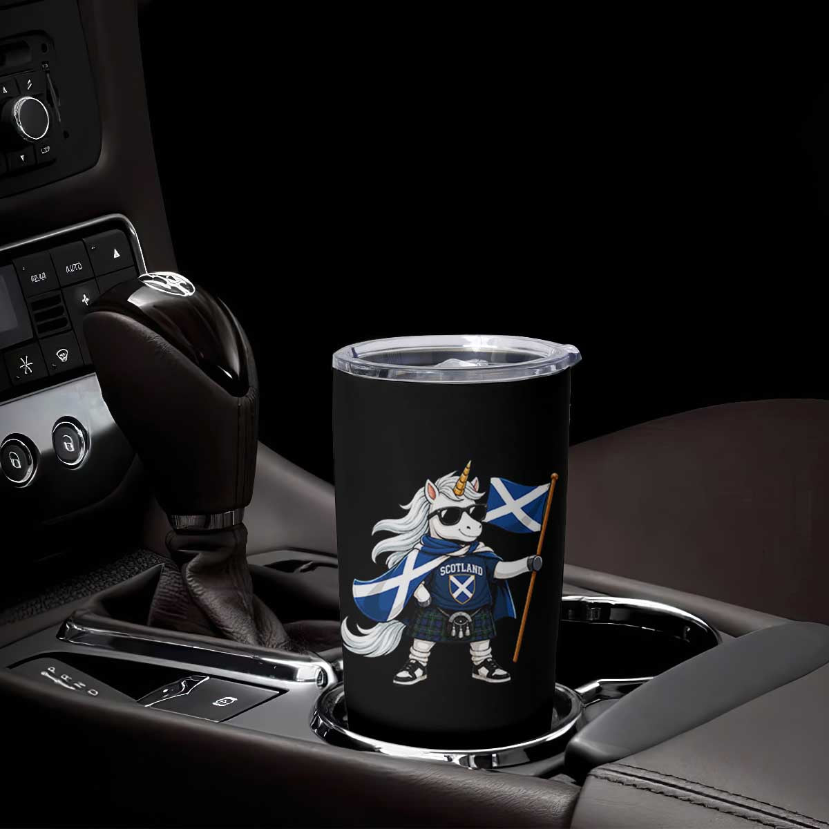 Funny Scotland Unicorn Tumbler Cup Cool Scottish Unicorn with Kilt Flag Scotland Pride Football Fans