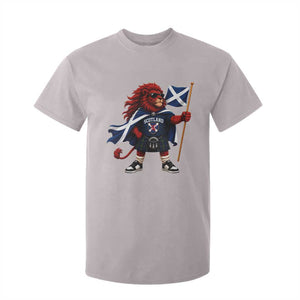 Proud Scotland Rampant Lion T Shirt For Kid Scottish Flag Red Lion Mascot with Kilt Football Fans