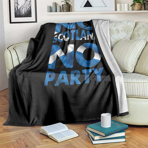 No Scotland No Party Scottish Throw Blanket Retro Scottish Banner Fan Scotland Flag