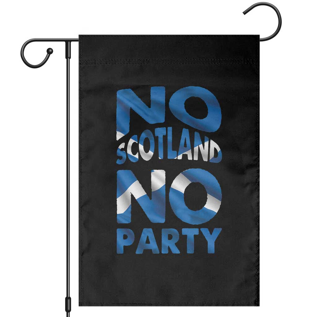 No Scotland No Party Scottish Garden Flag Retro Scottish Banner Fan Scotland Flag
