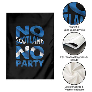 No Scotland No Party Scottish Garden Flag Retro Scottish Banner Fan Scotland Flag