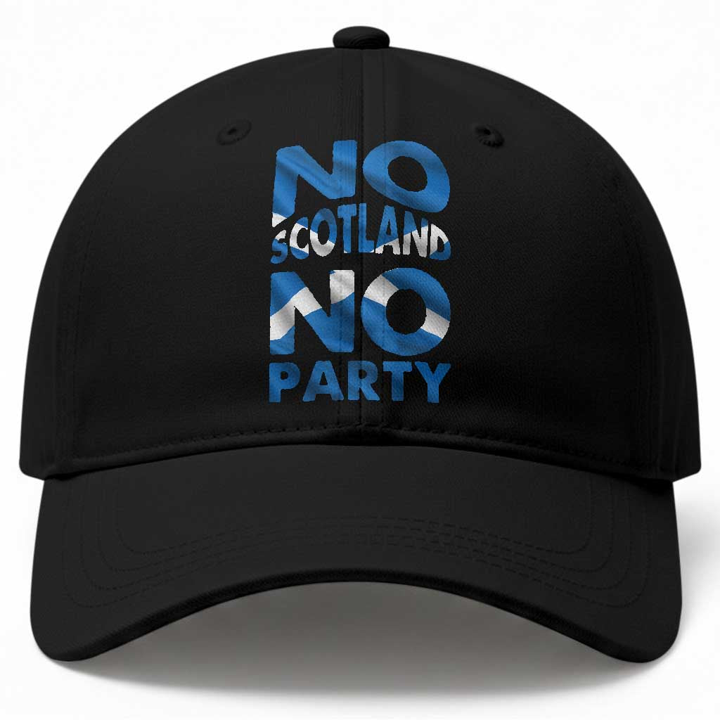 No Scotland No Party Scottish Baseball Cap Retro Scottish Banner Fan Scotland Flag