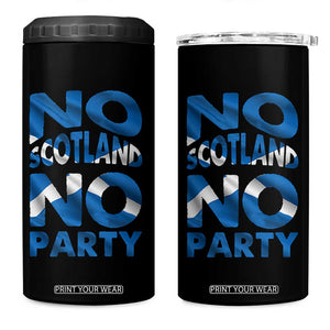 No Scotland No Party Scottish 4 in 1 Can Cooler Tumbler Retro Scottish Banner Fan Scotland Flag