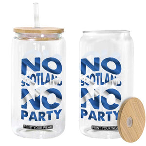 No Scotland No Party Scottish Glass Can Retro Scottish Banner Fan Scotland Flag