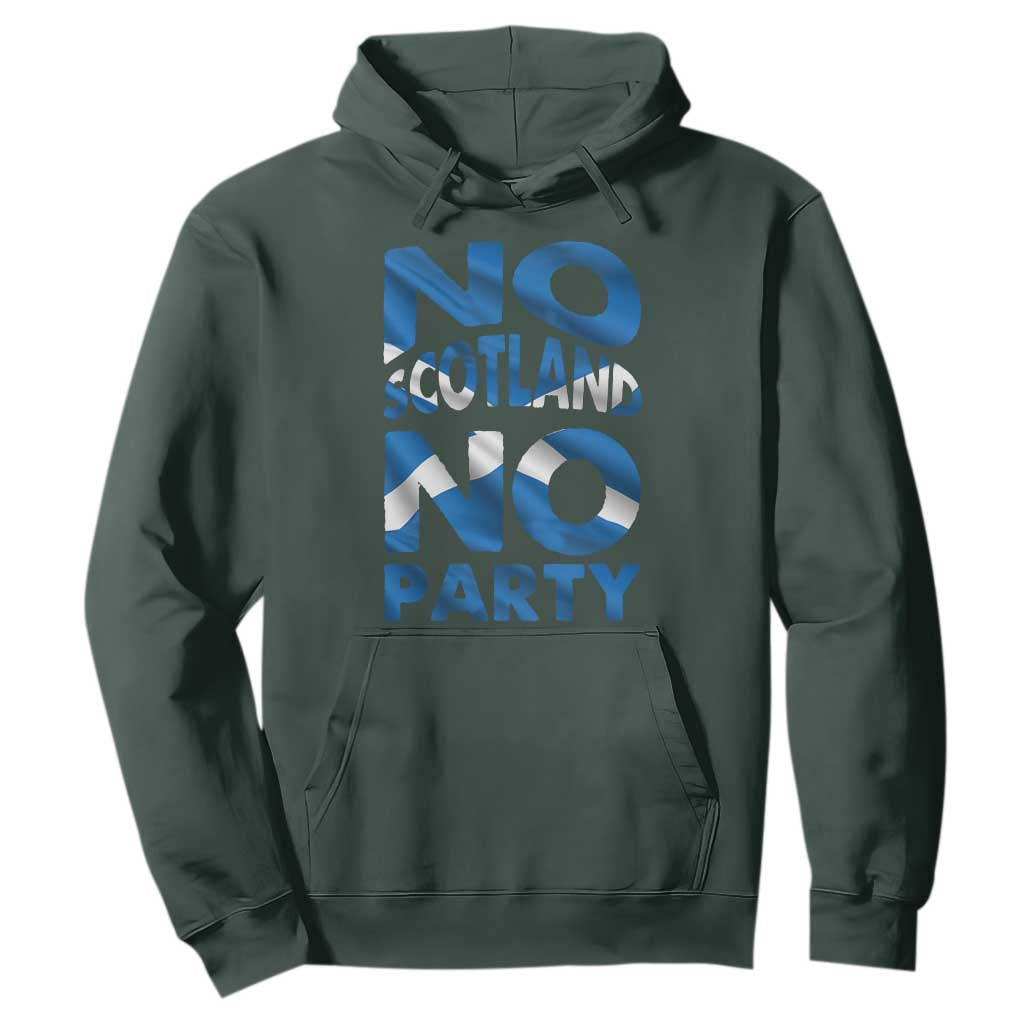 No Scotland No Party Scottish Hoodie Retro Scottish Banner Fan Scotland Flag
