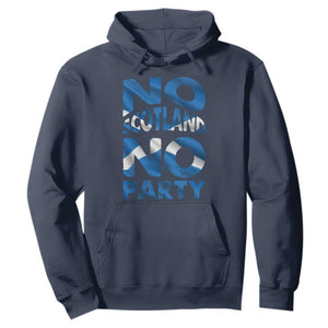 No Scotland No Party Scottish Hoodie Retro Scottish Banner Fan Scotland Flag