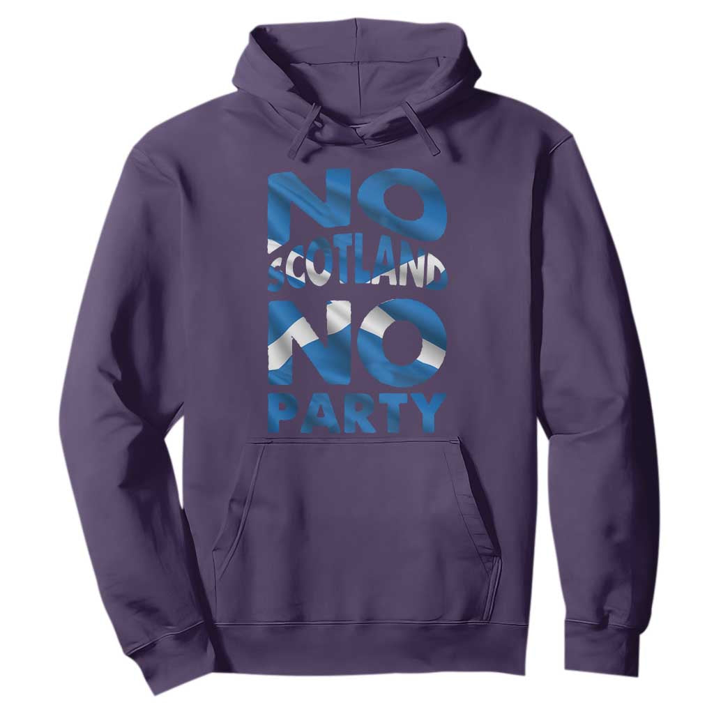 No Scotland No Party Scottish Hoodie Retro Scottish Banner Fan Scotland Flag