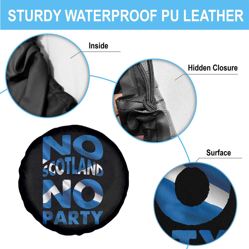 No Scotland No Party Scottish Spare Tire Cover Retro Scottish Banner Fan Scotland Flag