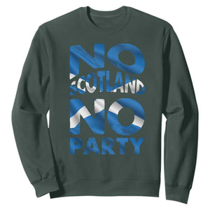 No Scotland No Party Scottish Sweatshirt Retro Scottish Banner Fan Scotland Flag