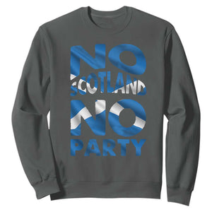 No Scotland No Party Scottish Sweatshirt Retro Scottish Banner Fan Scotland Flag