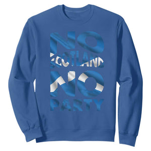 No Scotland No Party Scottish Sweatshirt Retro Scottish Banner Fan Scotland Flag