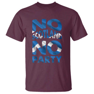 No Scotland No Party Scottish T Shirt Retro Scottish Banner Fan Scotland Flag