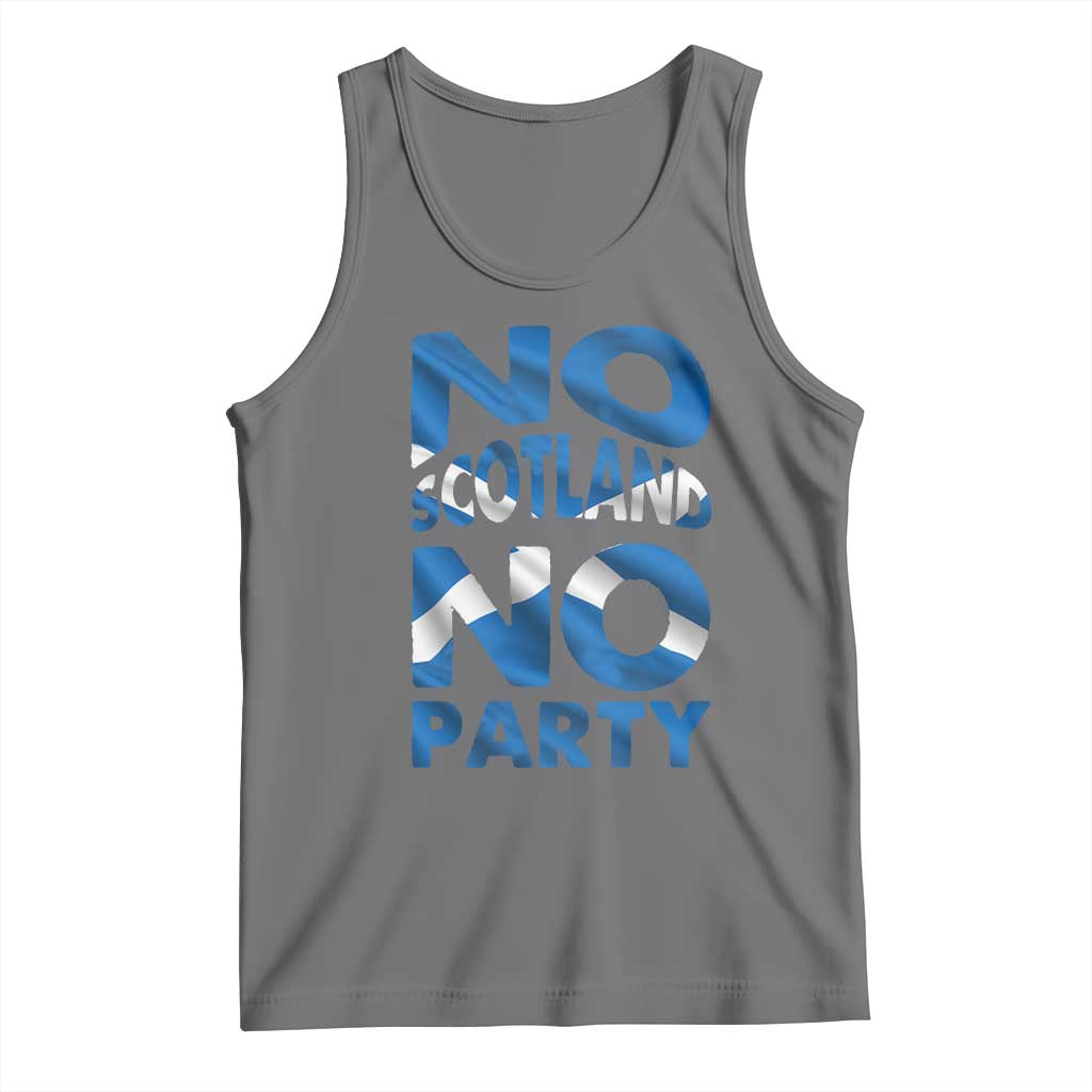 No Scotland No Party Scottish Tank Top Retro Scottish Banner Fan Scotland Flag