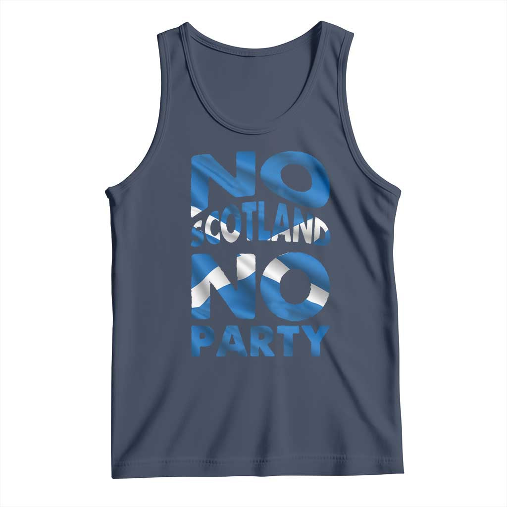 No Scotland No Party Scottish Tank Top Retro Scottish Banner Fan Scotland Flag