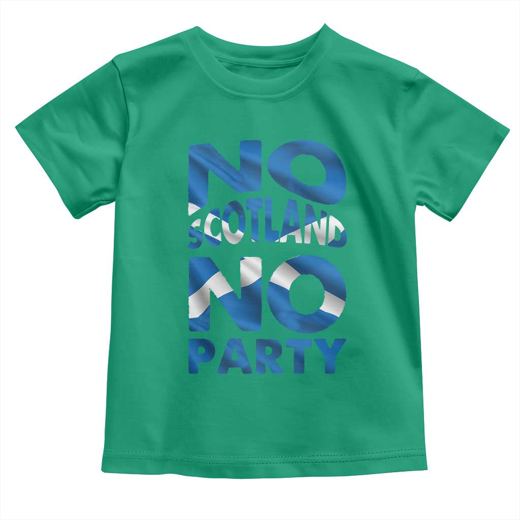 No Scotland No Party Scottish Toddler T Shirt Retro Scottish Banner Fan Scotland Flag