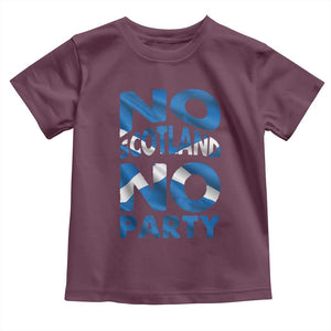 No Scotland No Party Scottish Toddler T Shirt Retro Scottish Banner Fan Scotland Flag