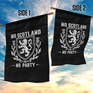No Scotland No Party Scottish Flag Garden Flag Retro Scotland Rampant Lion