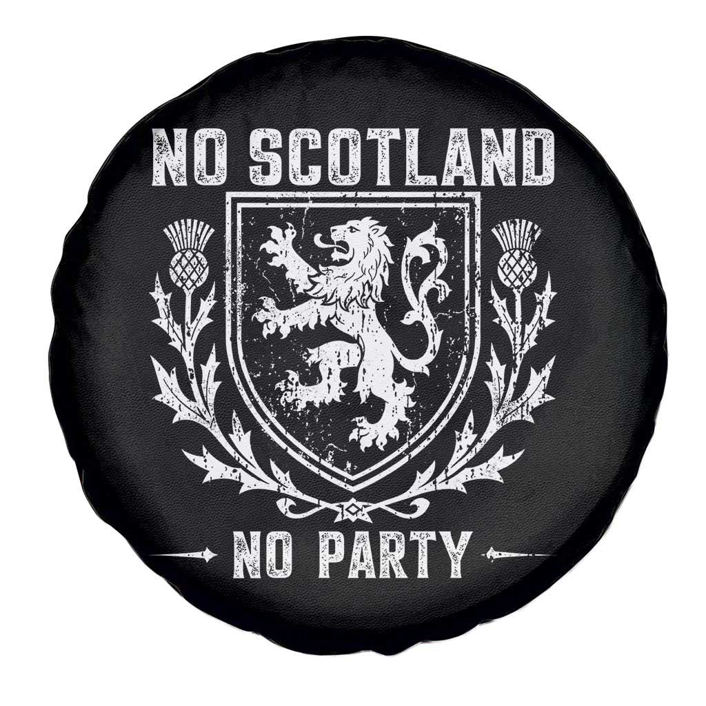 No Scotland No Party Scottish Flag Spare Tire Cover Retro Scotland Rampant Lion
