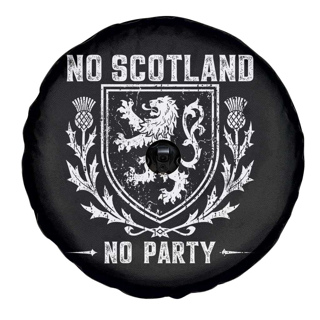 No Scotland No Party Scottish Flag Spare Tire Cover Retro Scotland Rampant Lion