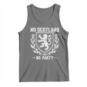 No Scotland No Party Scottish Flag Tank Top Retro Scotland Rampant Lion