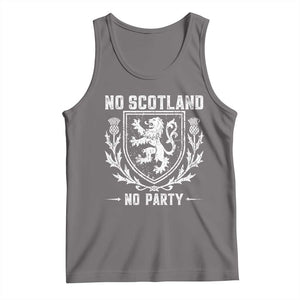 No Scotland No Party Scottish Flag Tank Top Retro Scotland Rampant Lion