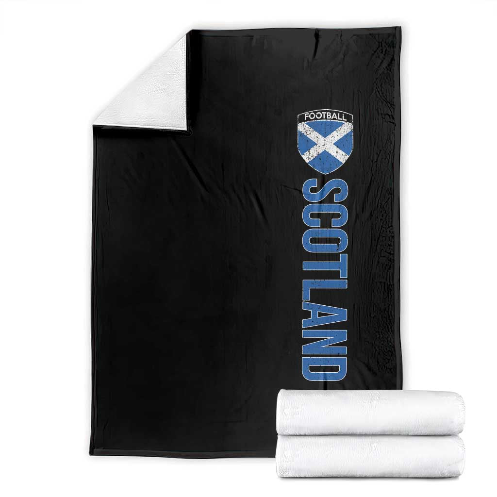 Scotland Soccer Throw Blanket Vintage SCOT Scottish Flag Graphic Football Fan TS10 Black Print Your Wear