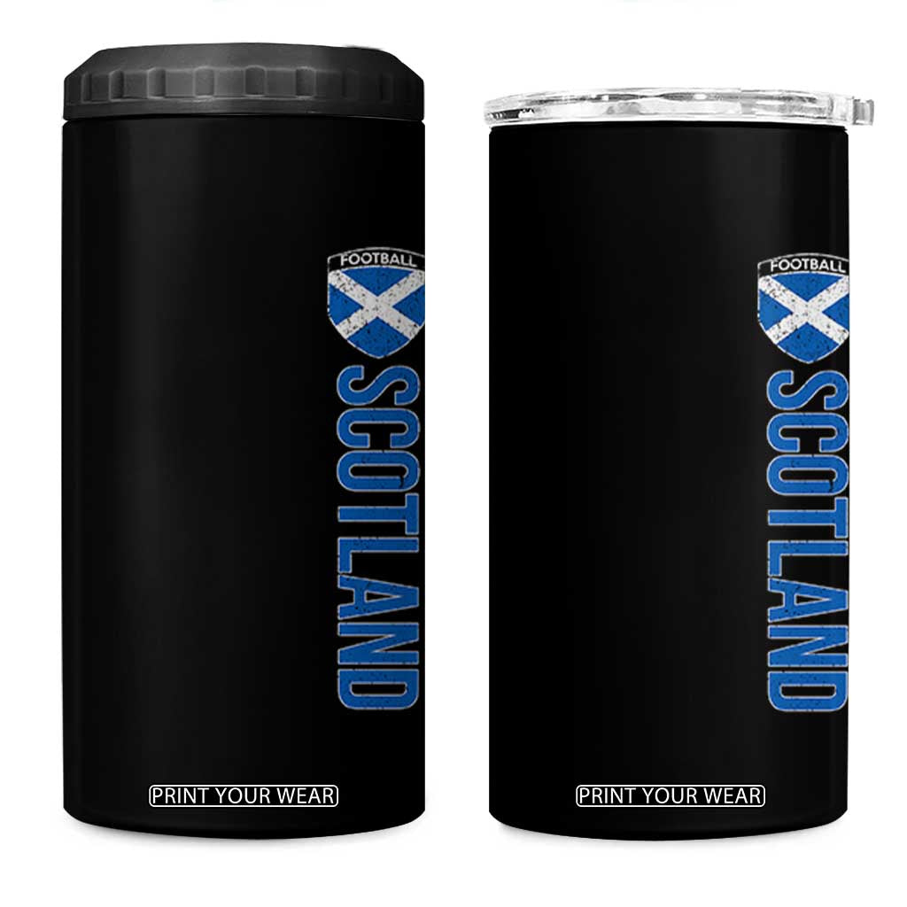 Scotland Soccer 4 in 1 Can Cooler Tumbler Vintage SCOT Scottish Flag Graphic Football Fan