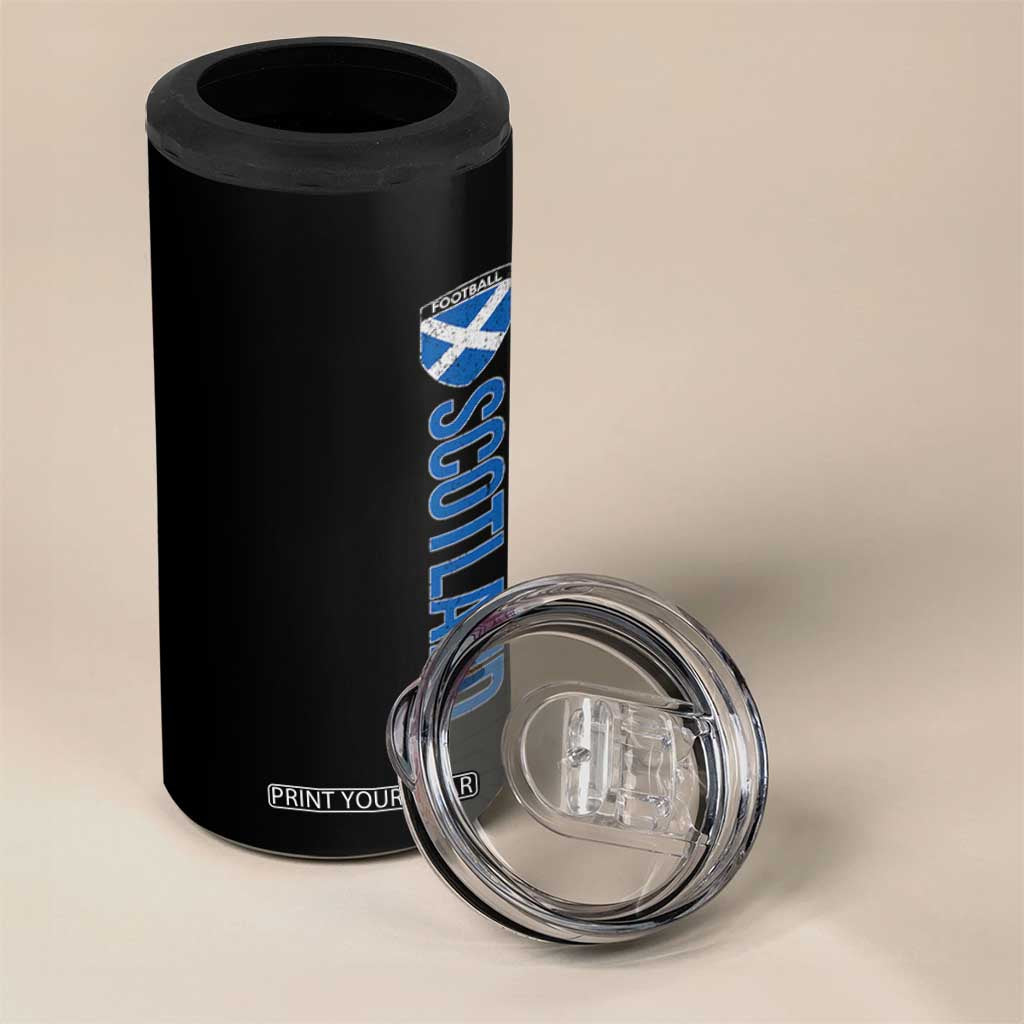 Scotland Soccer 4 in 1 Can Cooler Tumbler Vintage SCOT Scottish Flag Graphic Football Fan