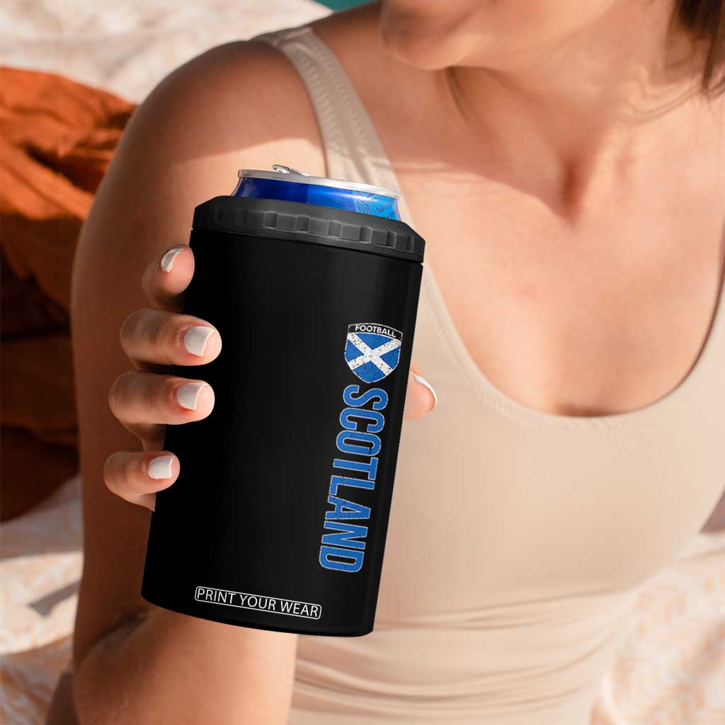 Scotland Soccer 4 in 1 Can Cooler Tumbler Vintage SCOT Scottish Flag Graphic Football Fan