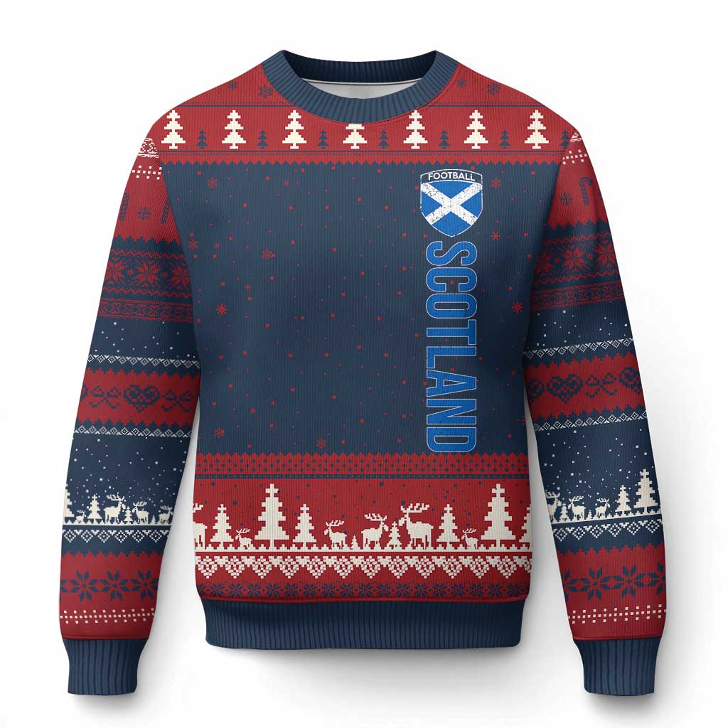 Scotland Soccer Ugly Christmas Sweater Vintage SCOT Scottish Flag Graphic Football Fan
