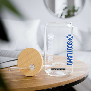 Scotland Soccer Glass Can Vintage SCOT Scottish Flag Graphic Football Fan