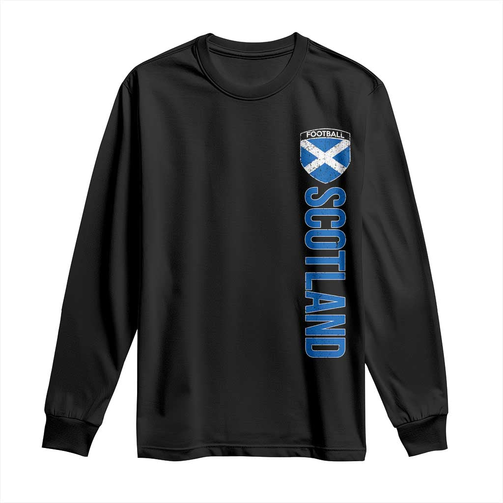 Scotland Soccer Long Sleeve Shirt Vintage SCOT Scottish Flag Graphic Football Fan TS10 Black Print Your Wear