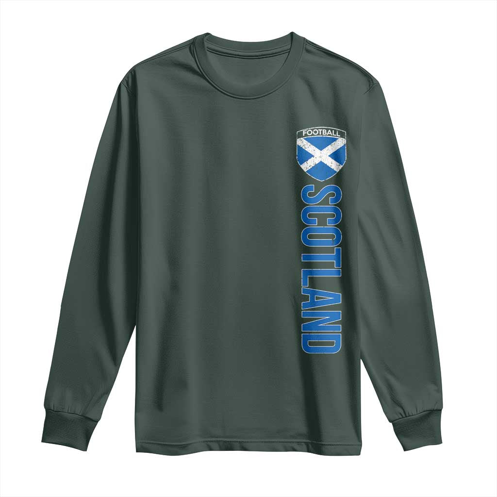 Scotland Soccer Long Sleeve Shirt Vintage SCOT Scottish Flag Graphic Football Fan