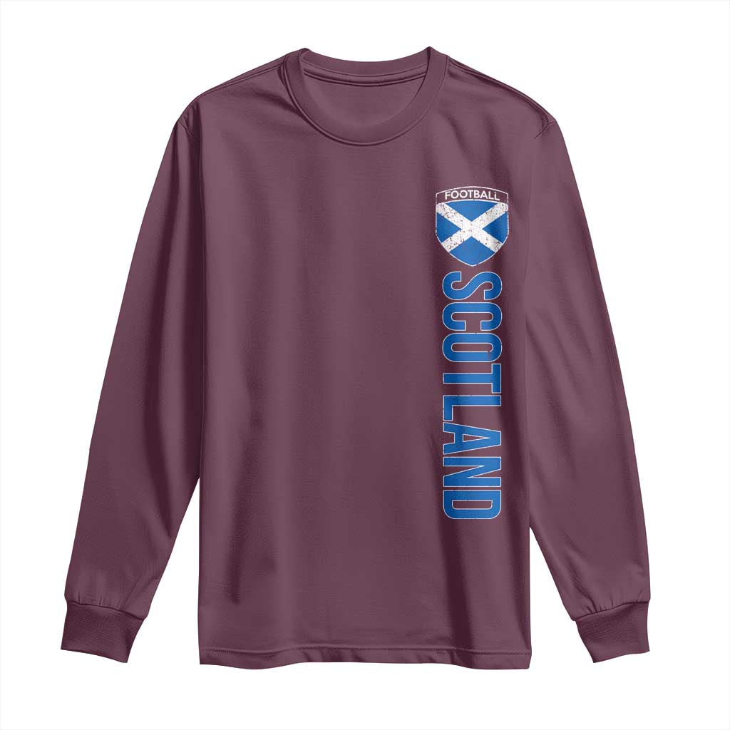 Scotland Soccer Long Sleeve Shirt Vintage SCOT Scottish Flag Graphic Football Fan