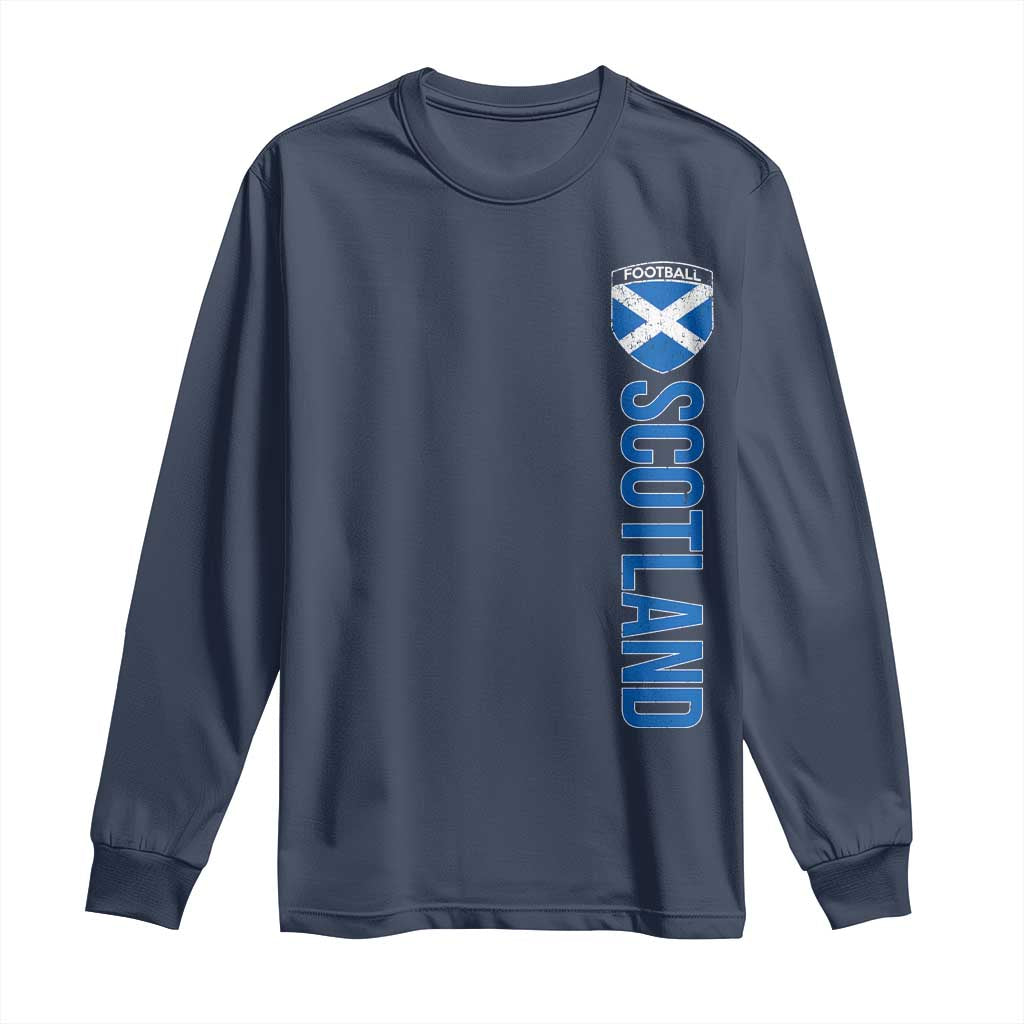 Scotland Soccer Long Sleeve Shirt Vintage SCOT Scottish Flag Graphic Football Fan