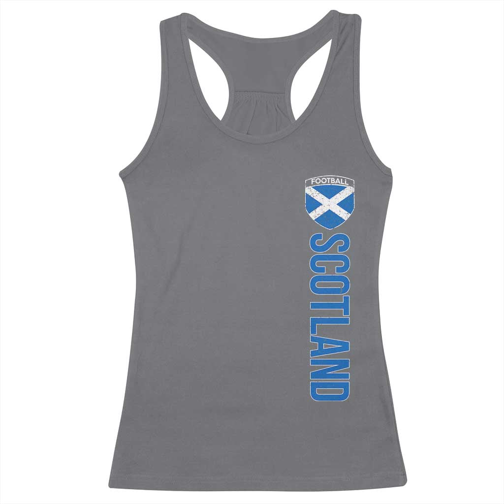 Scotland Soccer Racerback Tank Top Vintage SCOT Scottish Flag Graphic Football Fan