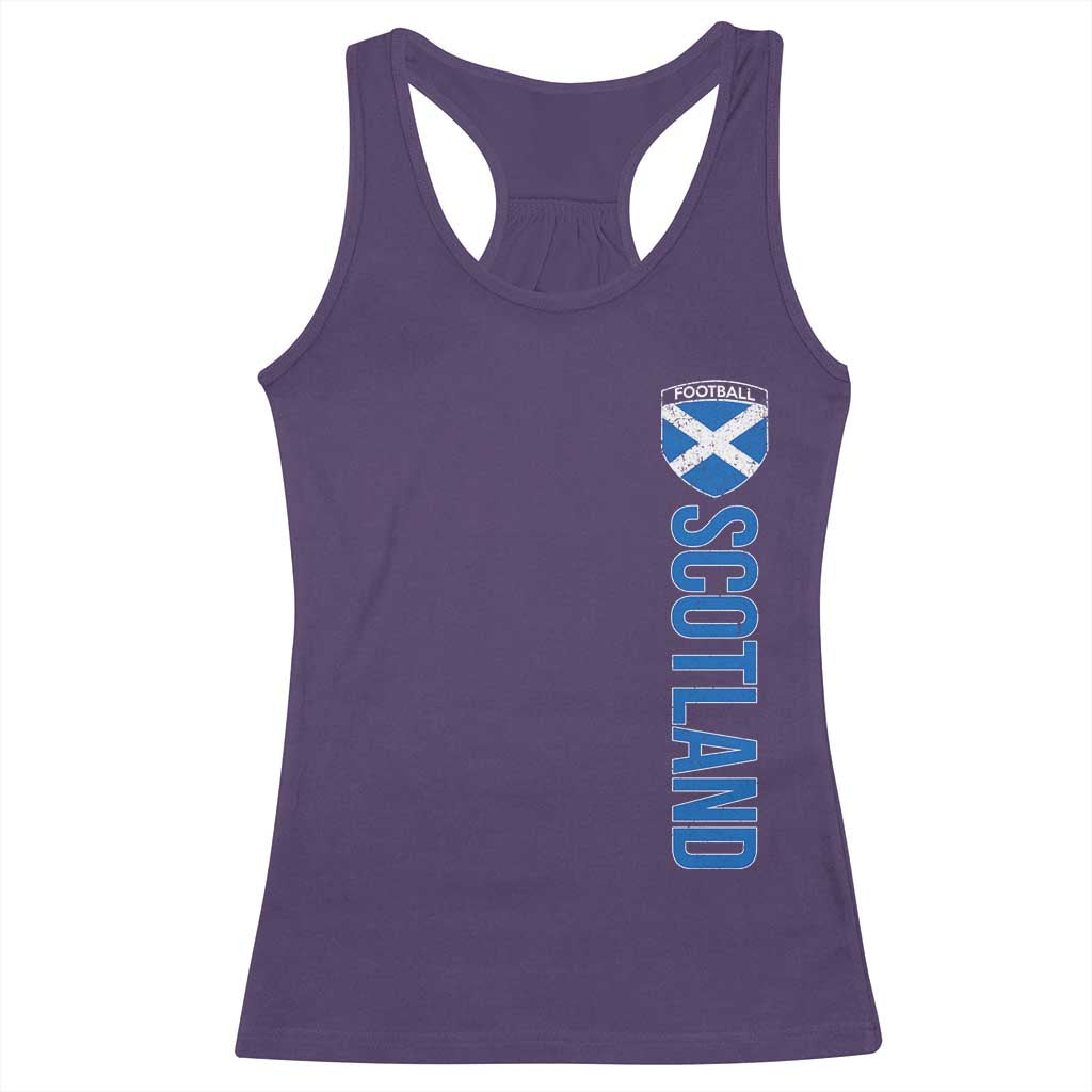Scotland Soccer Racerback Tank Top Vintage SCOT Scottish Flag Graphic Football Fan