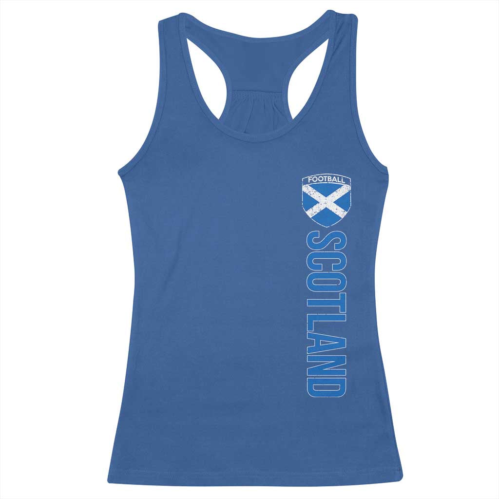 Scotland Soccer Racerback Tank Top Vintage SCOT Scottish Flag Graphic Football Fan