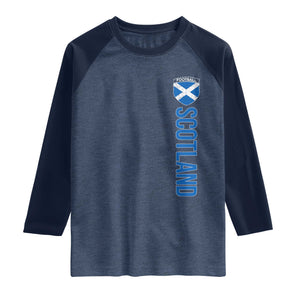 Scotland Soccer Raglan Shirt Vintage SCOT Scottish Flag Graphic Football Fan
