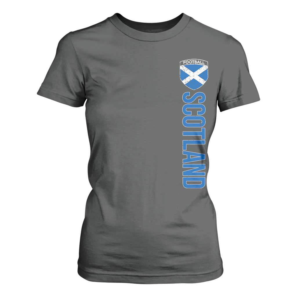 Scotland Soccer T Shirt For Women Vintage SCOT Scottish Flag Graphic Football Fan