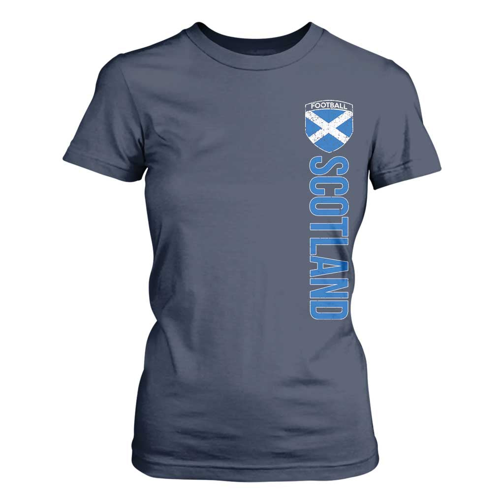 Scotland Soccer T Shirt For Women Vintage SCOT Scottish Flag Graphic Football Fan