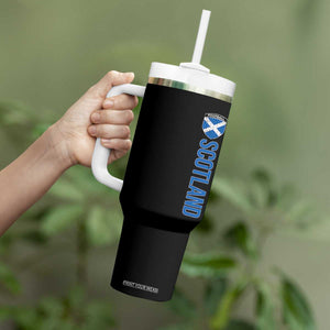 Scotland Soccer Tumbler With Handle Vintage SCOT Scottish Flag Graphic Football Fan